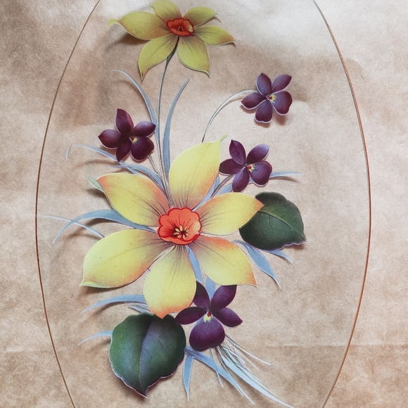 Vintage - Pilkington Chance Glass Floral dish - Picture 3 of 3